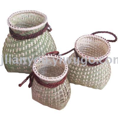 handmade bamboo small back basket dance costume props bamboo products fish basket tea basket bamboo basket