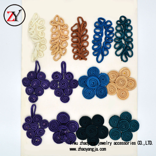 listed woven chinese style cloth flower shoe decoration shoe buckle shoe accessories handmade shoe flower zy073027