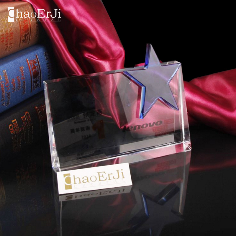 厂家直销新款时尚水晶工艺品摆件 个性定制logo图案 刻字喷砂内雕