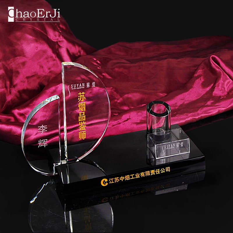 浦江厂家直销水晶办公用品摆件 创意定制企业 学校庆典活动纪念品