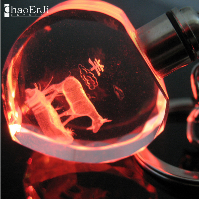 心形水晶钥匙扣定制 企业促销广告创意新奇特小礼品 厂家直销赠品