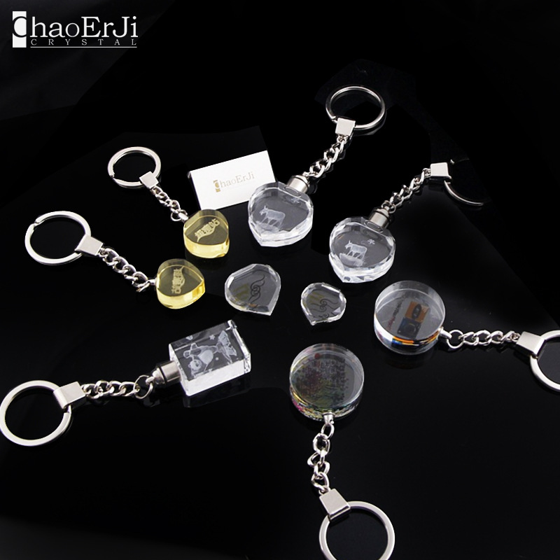 厂家直销  彩灯水晶钥匙扣工艺品 挂件 企业旅游广告促销赠品系列