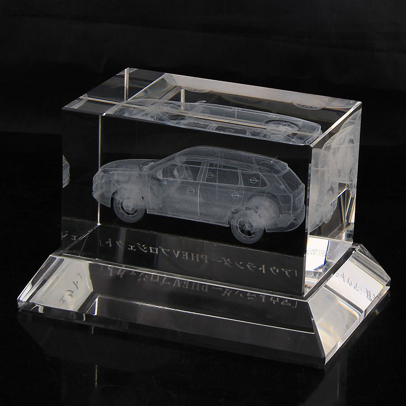 新款供应水晶内雕摆件 时尚商务礼品  工艺品定制 浦江厂家