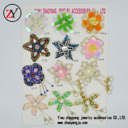 Factory Direct Sales Beaded Sequins Little Flower Shoe Ornament Shoe Buckle Customizable High Quality and Low Price Zy080113