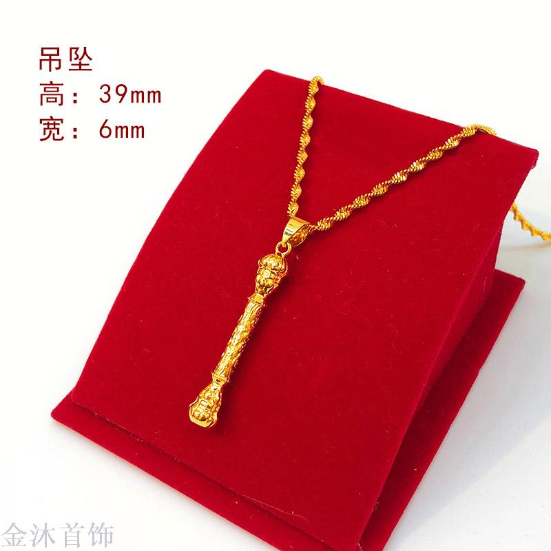 越南沙金吊坠女批发仿黄金999镀金24K儿童小天使项链坠子保色厂家