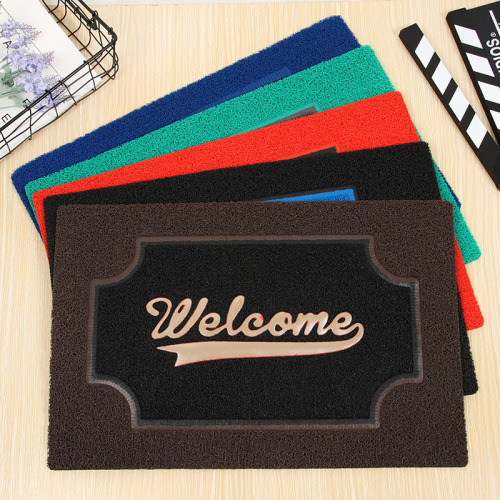 fashion simple silk ring foam bottom welcome door mat floor mat hotel entrance dust removal welcome mat