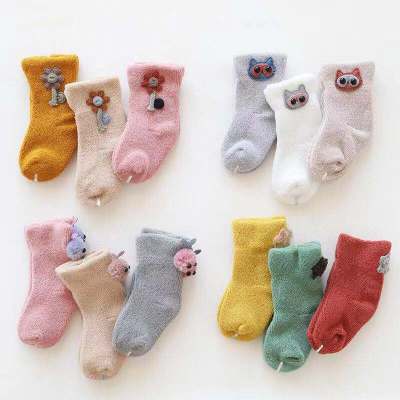 19 new baby socks winter thickened to baby socks cartoon children's socks