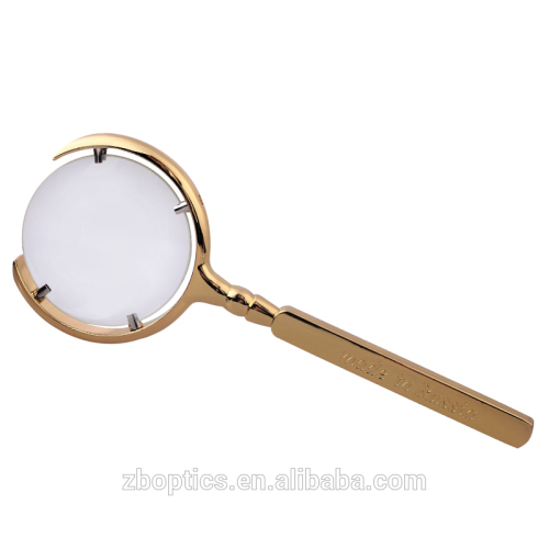 Russian Gold Magnifying Glass Exquisite Gift Handheld Magnifying Glass Metal Magnifying Glass Factory Wholesale