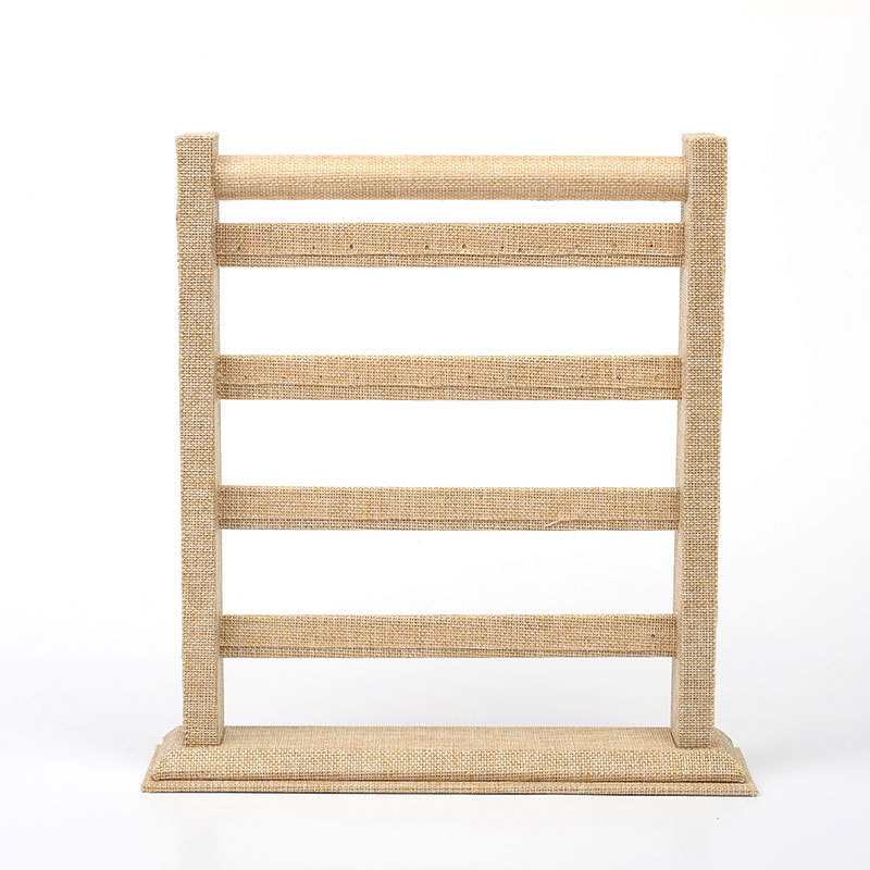 全实木门型耳钉架项链架首饰展示架吊坠手链展示盒珠宝店陈列道具