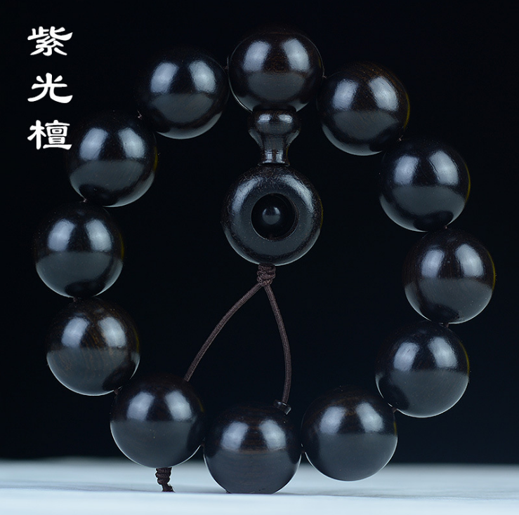 工厂直销精工小孔黑檀紫光檀佛珠手串108颗情侣手链文玩饰品