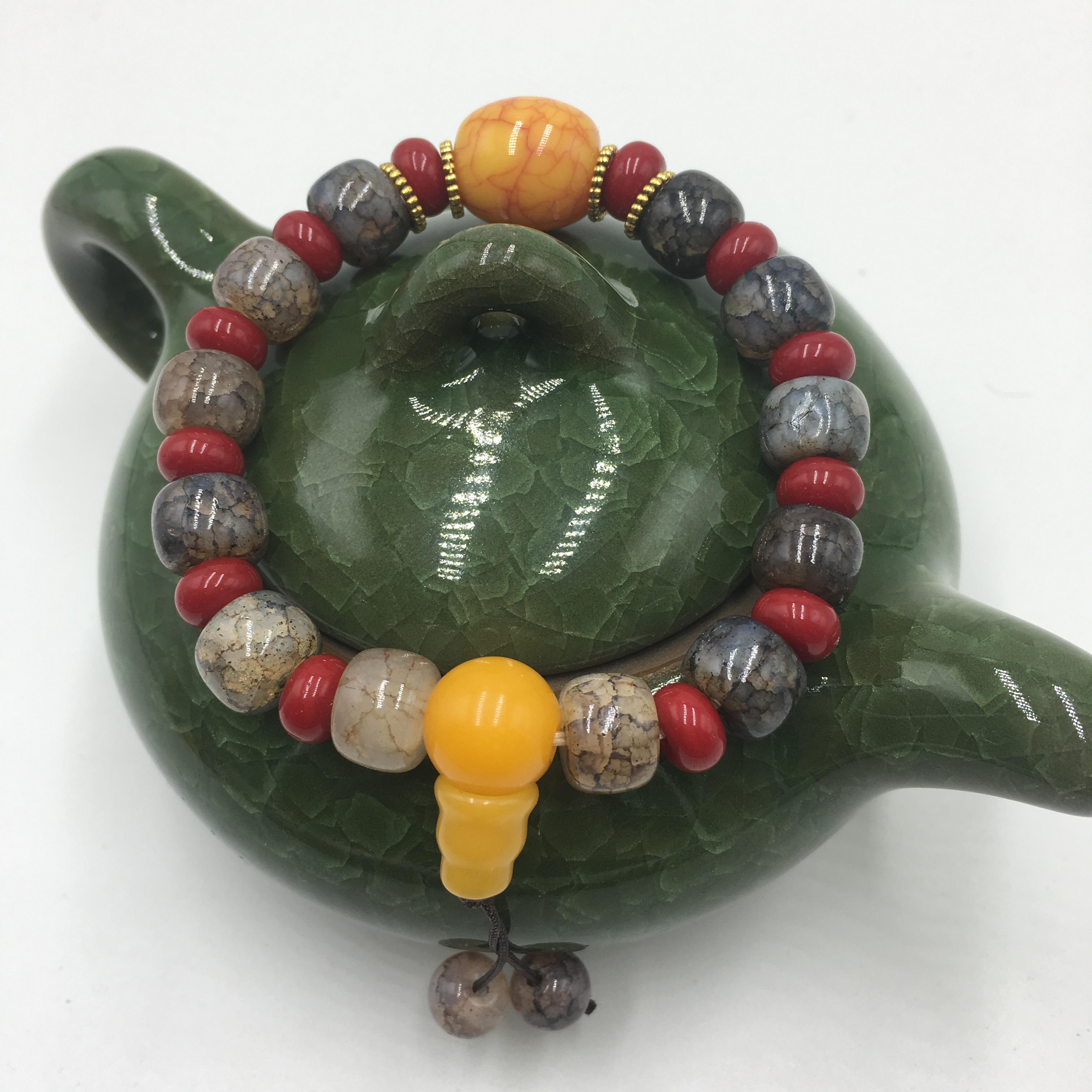 地摊零售夜市女士手链手串仿天然石玉料女士香槟手链 赠礼 礼品