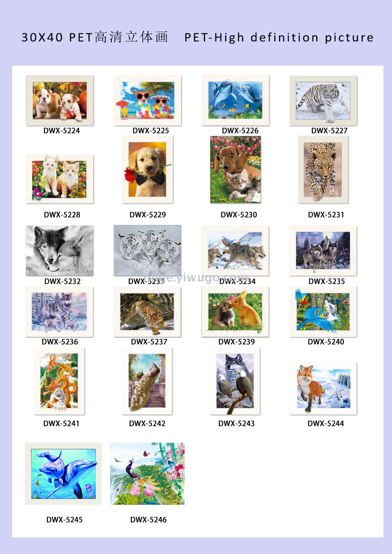 30*40 热销5D立体画