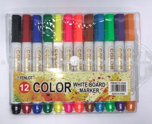 Floating Pen Factory Direct Sales 12 Colors Mini Color Whiteboard Marker Environmental Protection Bright Color Easy to Wipe Traceless