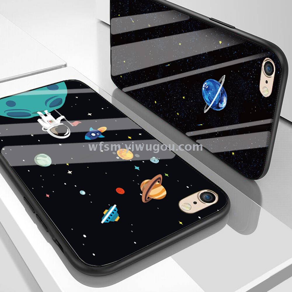 适用iphone xs手机壳新款苹果XR玻璃7plus防摔全包保护套宇宙max