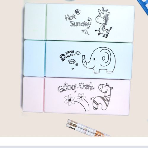 factory direct thickening plastic stationery box korean creative small middle and high school students transparent pencil case customized three-finger peak