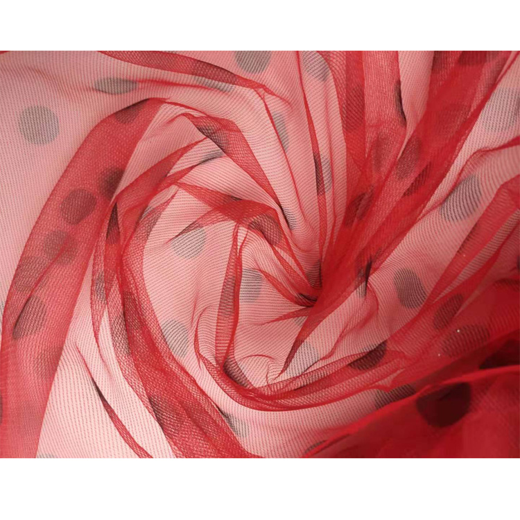 厂家直销 涤纶平布网眼布印花 160cm绣花网布婚纱服装网纱面料