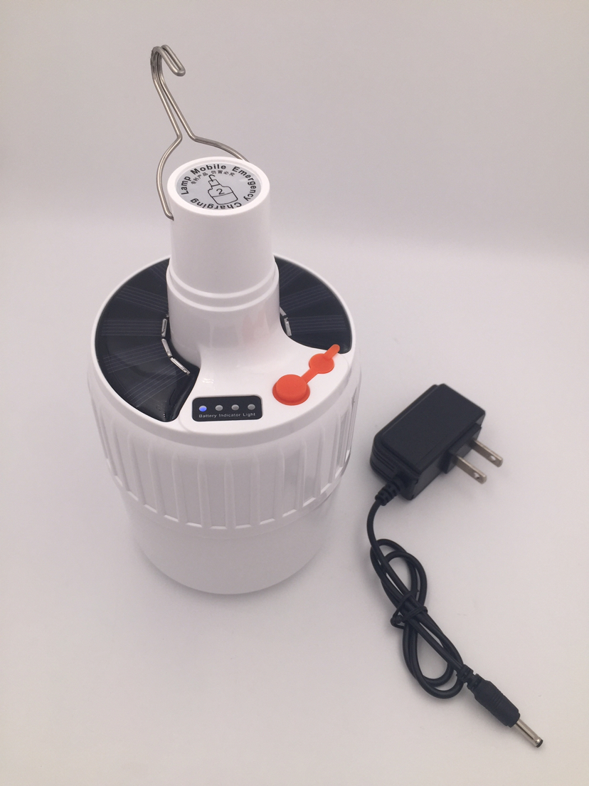 太阳能充电灯泡家用移动工作灯夜市摆摊照明灯LED无线停电应急灯详情4