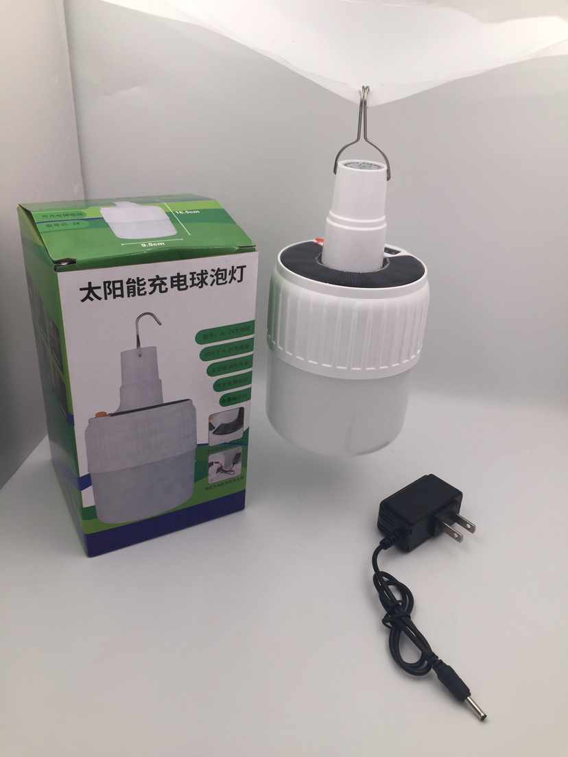 太阳能充电灯泡家用移动工作灯夜市摆摊照明灯LED无线停电应急灯详情3