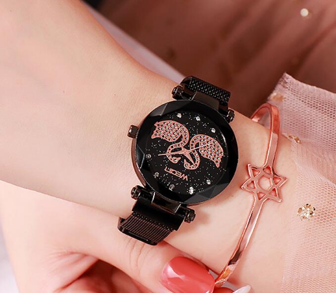 Meige meiwang red hot douyin with the same magnets iron purple stars lazy lady watch manufacturers spot watches