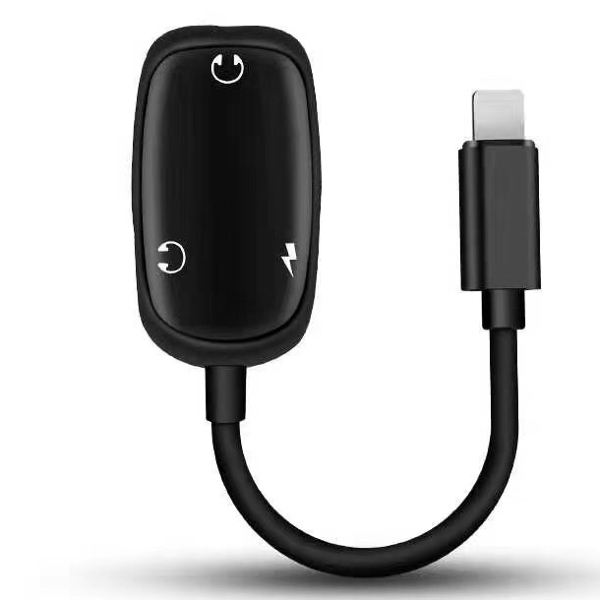 Applicable apple X speed dual Lightning+3.5mm 3-in-1 charging ear