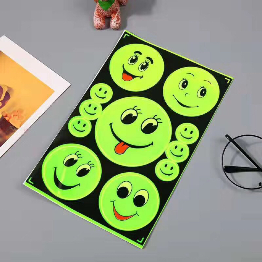 Reflective stickers Reflective materials of smiley stickers accessories car stickers