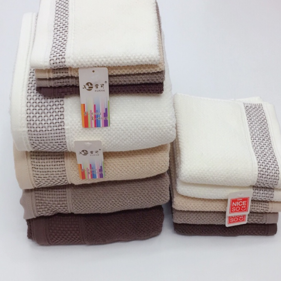 Honeycomb towel bath towel square set of three pieces of towel best product pure cotton absorbent 32 yarn