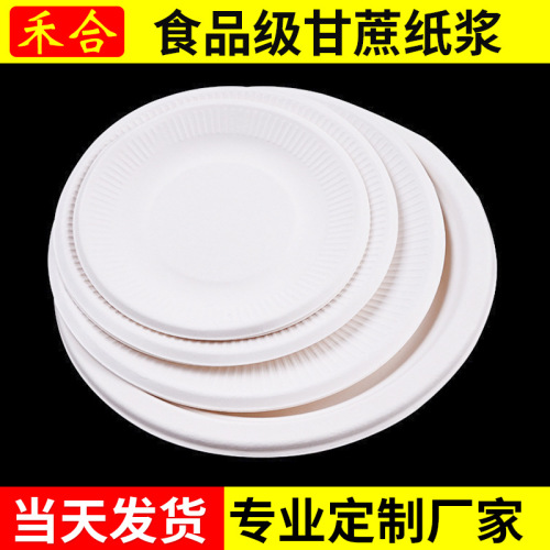 Kangle 5-12-Inch Disposable Sugarcane Pulp Paper Pallet round Paper Plate Handmade DIY Paper Pallet