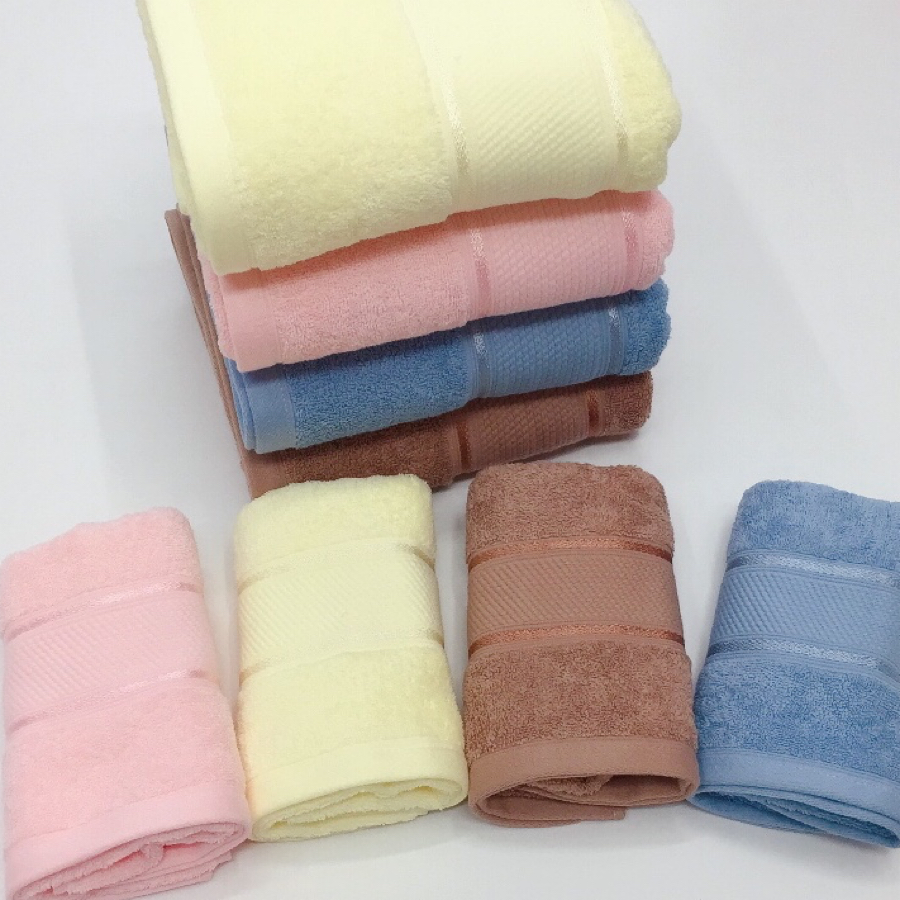 Plain cotton satin towel bath towel gift box gift companion gift