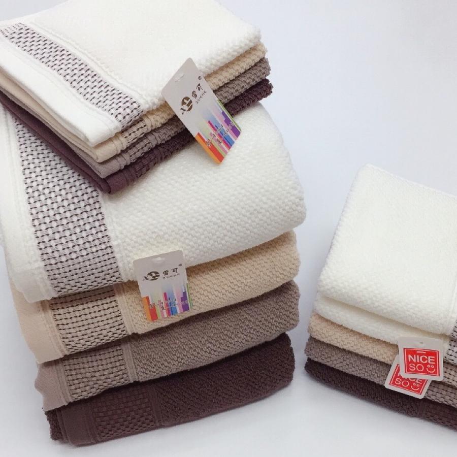 Honeycomb towel bath towel square set of three pieces of towel best product pure cotton absorbent 32 yarn