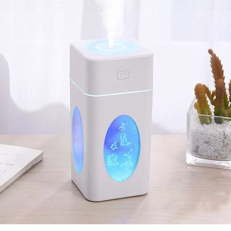 创意新款十二星座加湿器办公室卧室USB迷你桌面星空加湿器车载