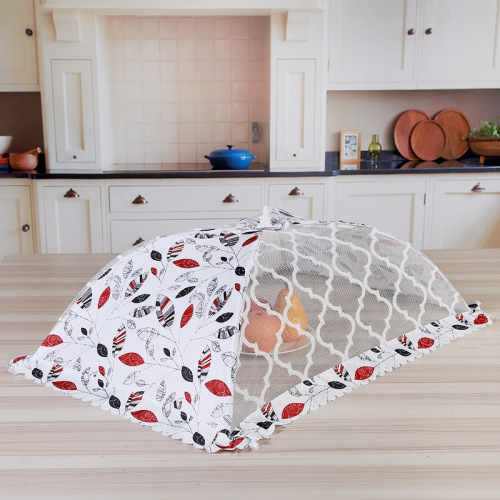 natural household dust-proof fly-proof cover vegetable cover round rectangular dust cover folding table cover wholesale