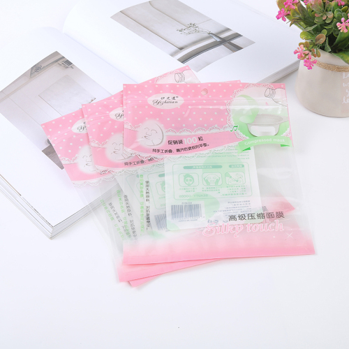 factory direct sales puff cosmetic packaging zipper self-styled plastic bag opp combination bag custom logo pattern