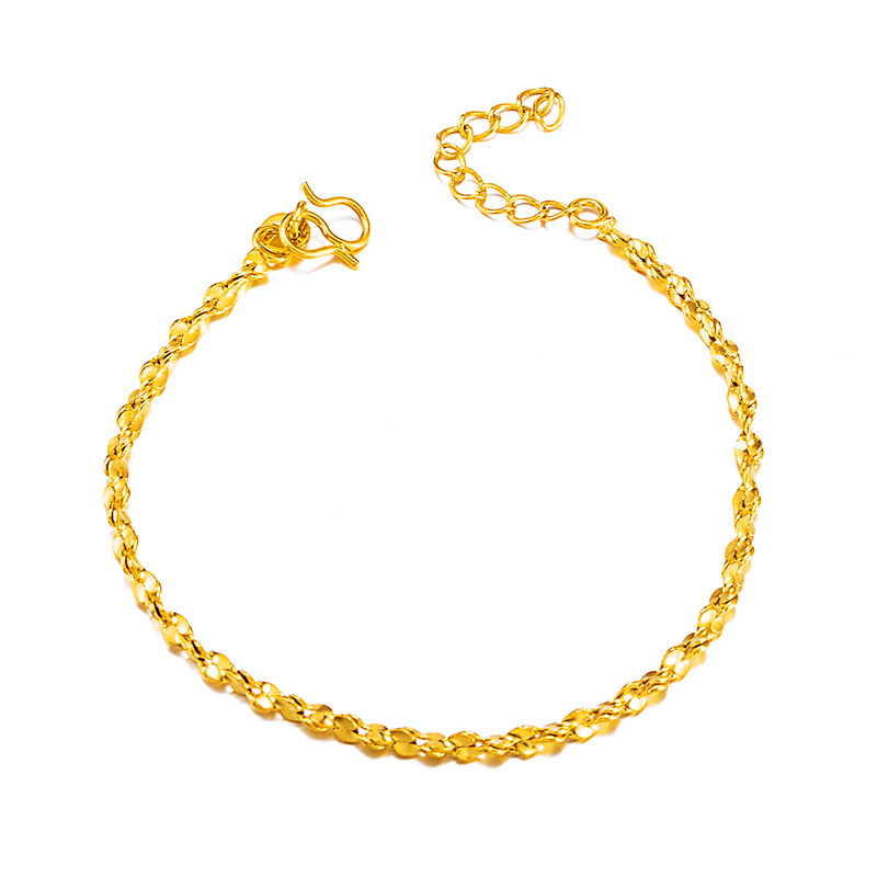 批发仿黄金久不掉色简约女士手链 韩版小清新欧币金越南沙金手链