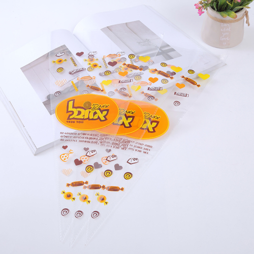 factory direct sales flower packaging taiji saber craft triangle plastic bag printing opp bag custom logo pattern