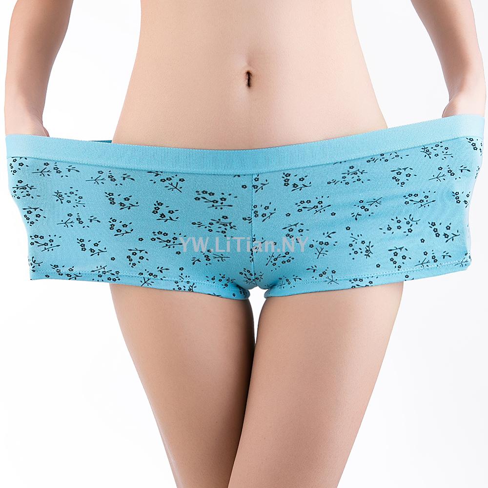 女士印花平角内裤 女式安全裤 义乌外贸公司几内亚文胸内衣内裤