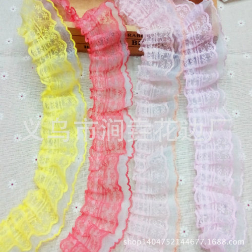 diy hat， clothing accessories lace 133-2 lace stabilized yarn hook double-layer discount lace