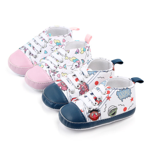 men‘s and women‘s versatile shoes soft-soled casual shoes cartoon canvas shoes 0-1 years old baby toddler shoes 2227