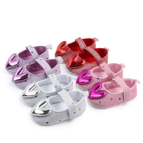 wholesale Spring and Autumn New Baby Soft Bottom Toddler Shoes Baby Girl Love Princess Shoes 0-1 Years Old 2239