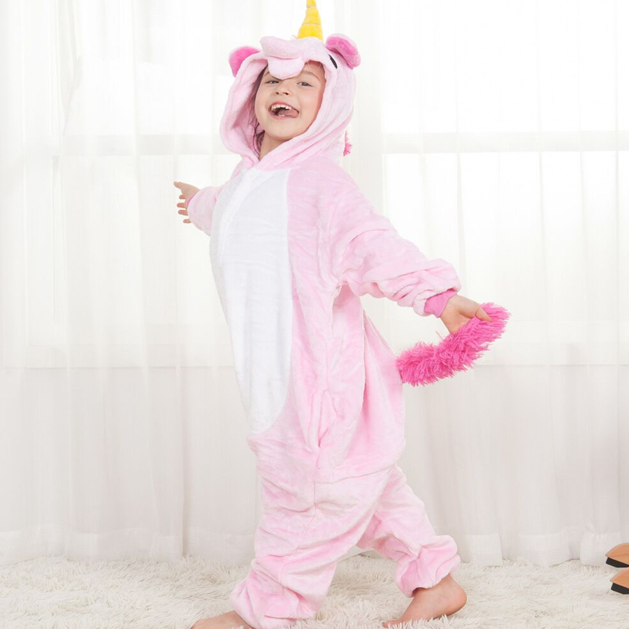Flannel animal onesie pyjamas for children's warm home clothing exported to Russia