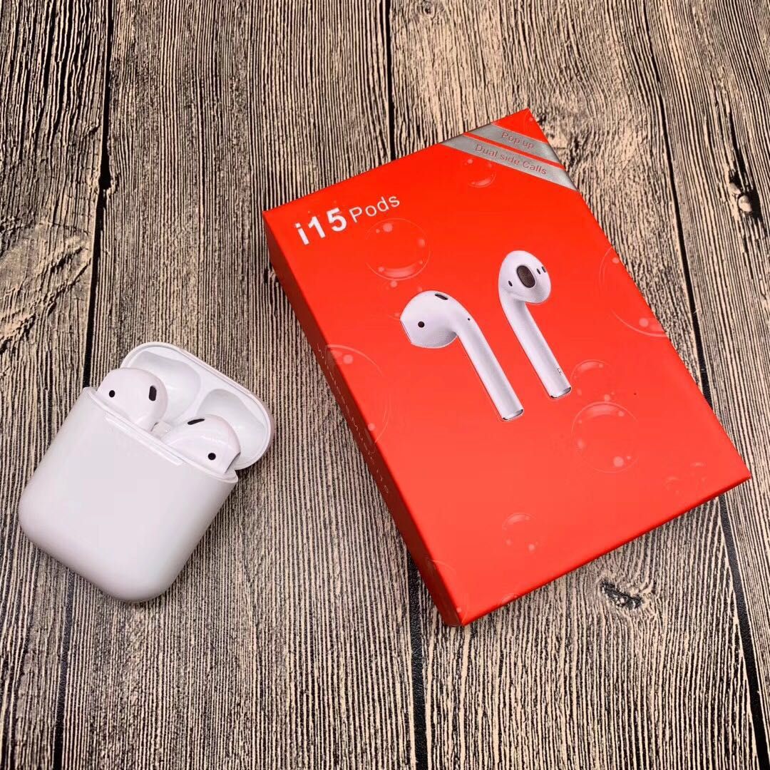 工厂直销i15pods蓝牙耳机i15TWS无线蓝牙耳机5.0TWS对耳充电仓1:1