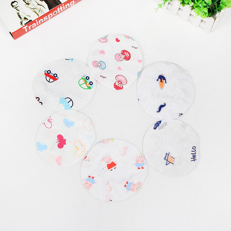 厂家直销新生儿帽子 宝宝可爱印花小帽子 男女宝宝套头帽公主帽