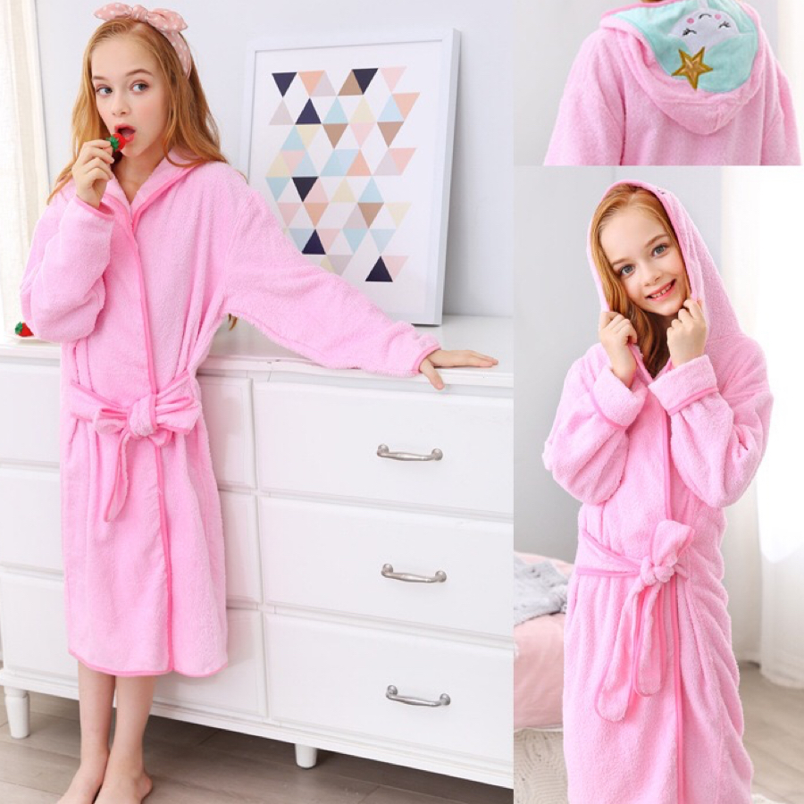 Cotton cartoon animal bathrobe for children, water bath, swimming pool windproof bathrobe towel material