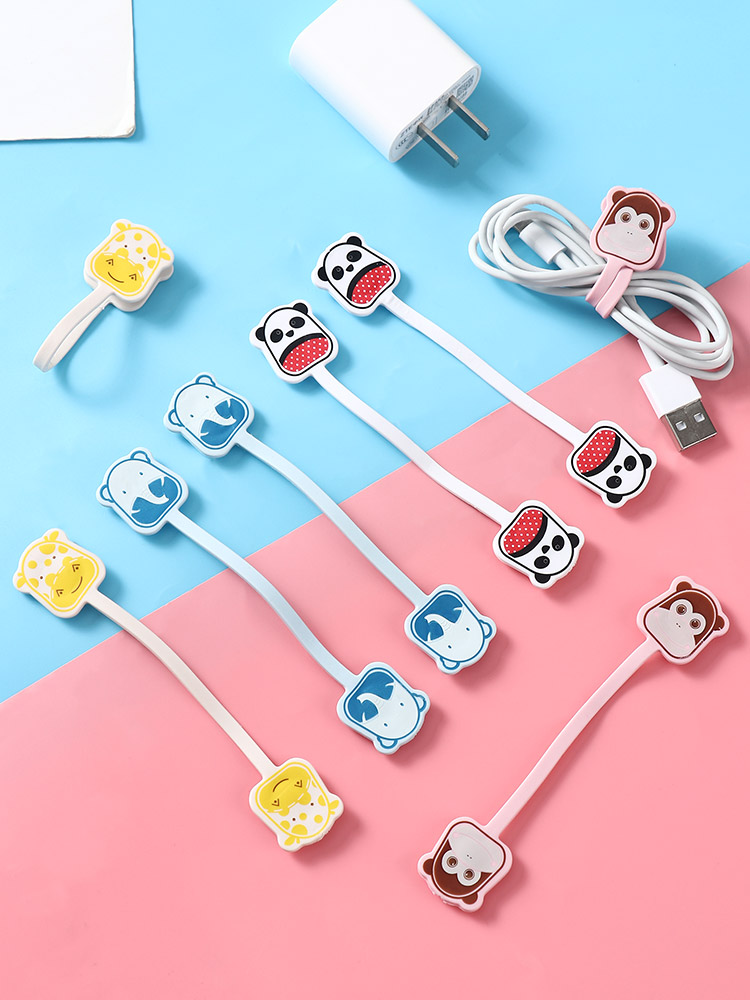 【样品清仓】磁力扣防丢耳机收纳数据线困扎带理线器绕线器4个