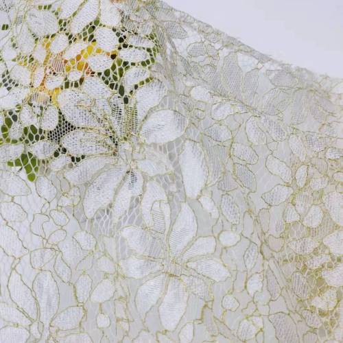 spring and autumn new gold thread strand non-elastic lace fabric stage clothing lace fabric spot wholesale