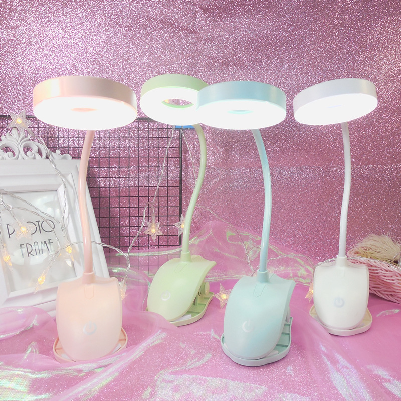 少女新款夹子折叠台灯学生卧室床头夹式充电学习护眼led小台灯