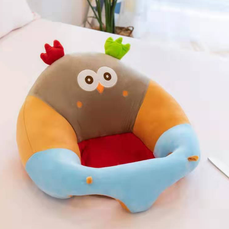 Baby learns to sit on sofa chair Baby plush cartoon animal safety chair colorful learns to sit on the chair