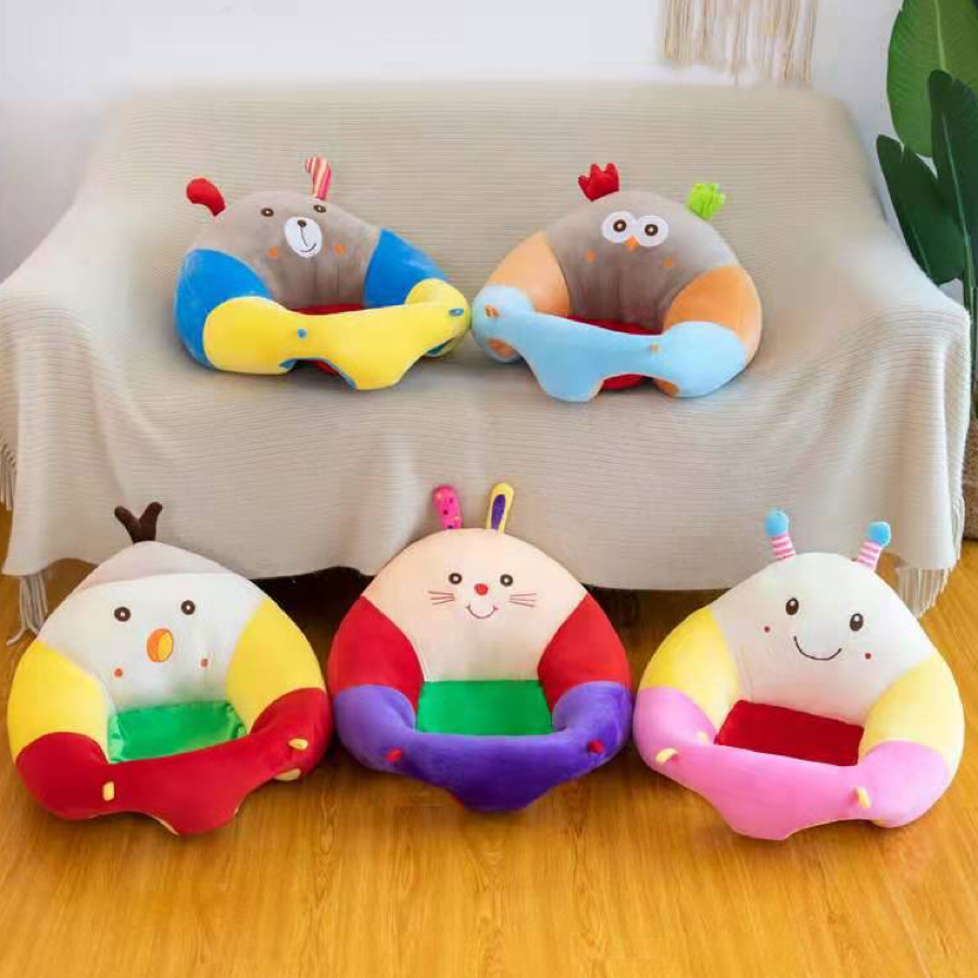 Baby learns to sit on sofa chair Baby plush cartoon animal safety chair colorful learns to sit on the chair