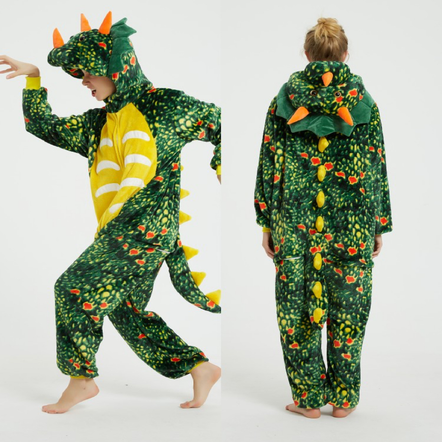 Triceratops animal style one-piece pyjamas for home wear new factory exports to South America Russia