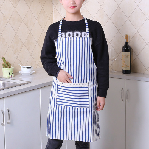 Factory Direct Sales Striped Korean Style Cute Home Kitchen Waiter Printable Logo Advertising Sleeveless Apron Customization