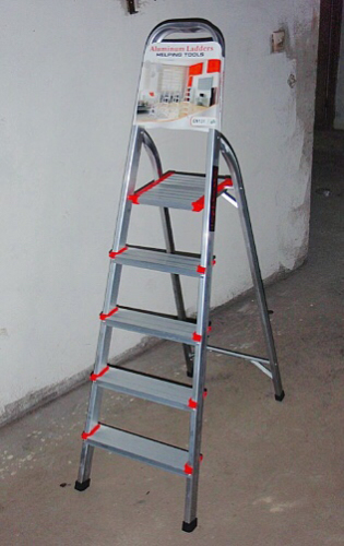 Household Ladder Folding Ladder Indoor Herringbone Iron Ladder Multi-Function Ladder Telescopic Iron